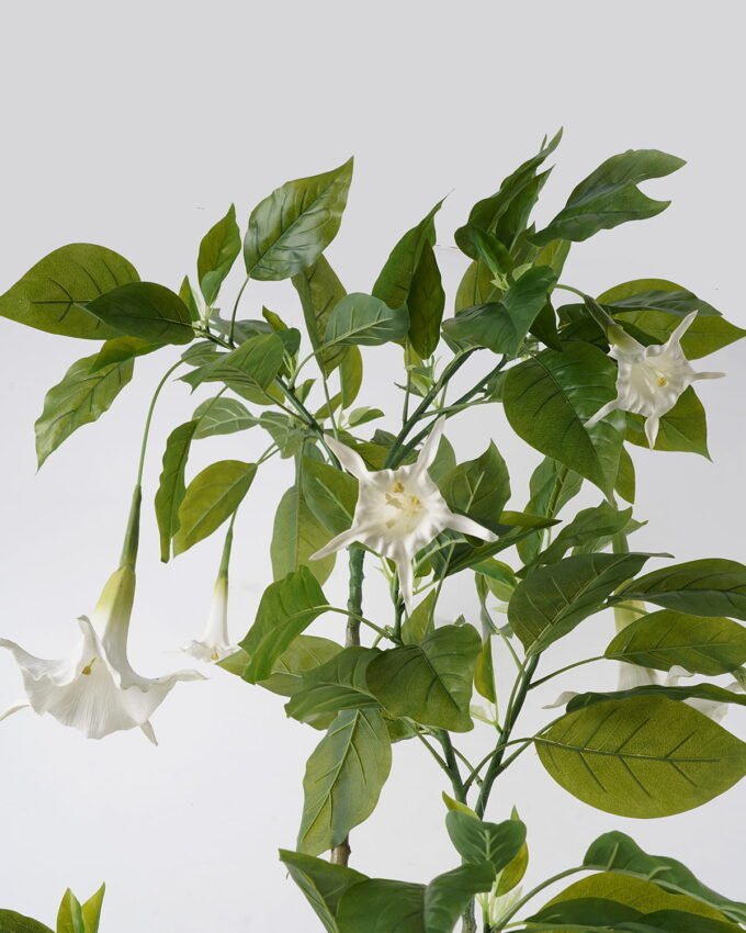 Artificial Tree 80*70*160cm Datura tree *3 in PP pot/16 lvs GS-48524026 2024Oct YeahFlower is one of Chinese leading OEM manufacturers and exporters , supplying the silk flowers, wholesale artificial trees