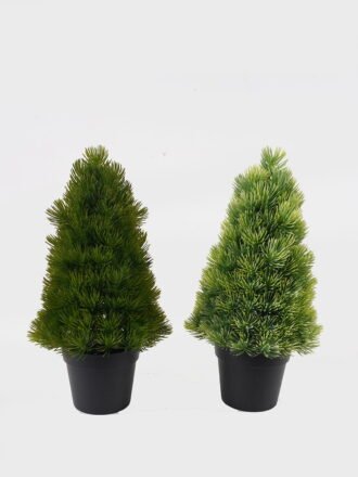 Artificial Tree 18*18*43cm Pine needle in PP pot GS-73724029 Toplary 3,000+ sqm showroom with thousands of artificial flowers, plants & trees ready for global sourcing.