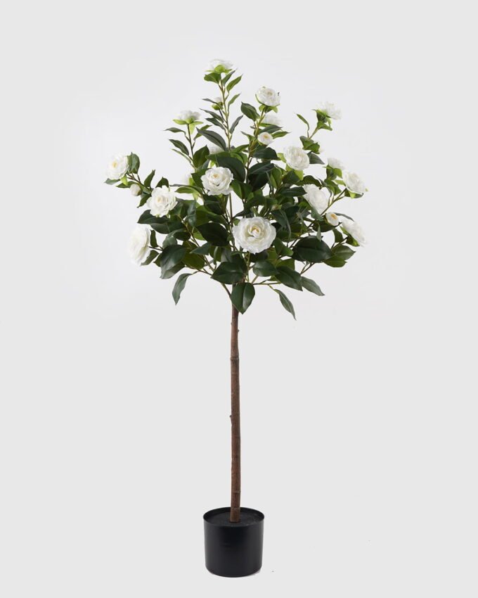 Artificial Tree 50*38*125cm Safflower Camellia tree in PP pot GS-59524044KD-R1 2024Oct YeahFlower is one of Chinese leading OEM manufacturers and exporters , supplying the silk flowers, wholesale artificial trees