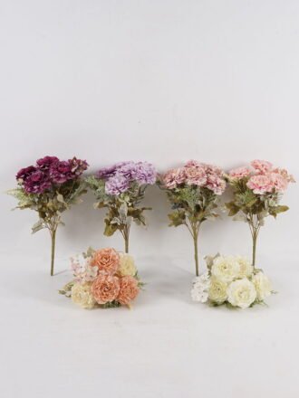 Artificial Flower 33*33*41cm Dahlia *9 bush GS-76424003-P1 2025Feb 3,000+ sqm showroom with thousands of artificial flowers, plants & trees ready for global sourcing.