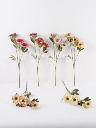 Artificial Flower 24*24*69cm Anemone *3 single stem GS-39124028 Single Flowers 3,000+ sqm showroom with thousands of artificial flowers, plants & trees ready for global sourcing.