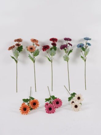Artificial Flower 12*12*45cm Chrysanthemum single stem GS-77024005-R1 2025Feb 3,000+ sqm showroom with thousands of artificial flowers, plants & trees ready for global sourcing.