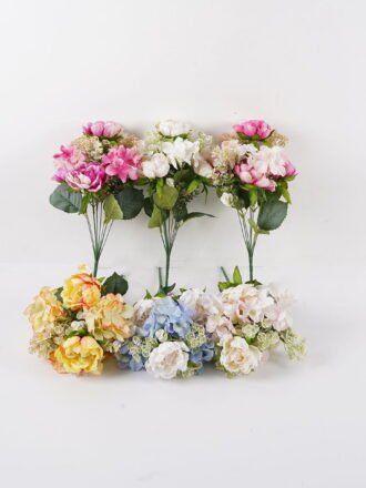 Artificial Flower 35*35*50cm  Dahlia&Hydrangea *7 bush GS-70724017-Y1 2025Feb 3,000+ sqm showroom with thousands of artificial flowers, plants & trees ready for global sourcing.