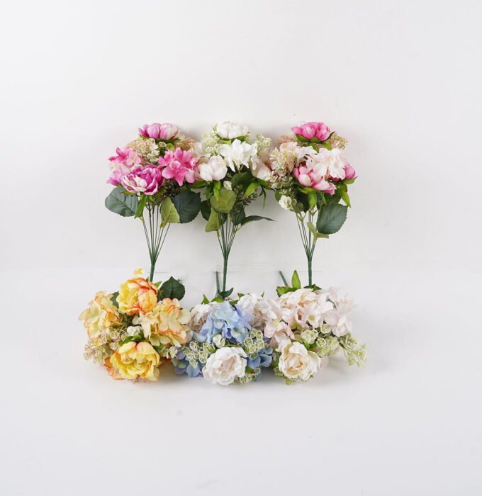 Artificial Flower 35*35*50cm  Dahlia&Hydrangea *7 bush GS-70724017 2025Feb YeahFlower is one of Chinese leading OEM manufacturers and exporters , supplying the silk flowers, wholesale artificial trees