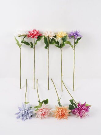 Artificial Flower 18*18*55cm  Dahlias single stem GS-70724008-P1 2025Feb 3,000+ sqm showroom with thousands of artificial flowers, plants & trees ready for global sourcing.