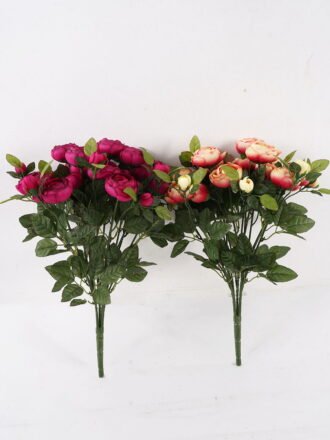 Artificial Flower 30*30*47cm Rose *15 bush GS-61524042 2025Jan 3,000+ sqm showroom with thousands of artificial flowers, plants & trees ready for global sourcing.