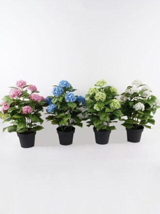 Artificial Flower 35*35*50cm Hydrangea in PP pot GS-15424040 Potted Flowers&Plants 3,000+ sqm showroom with thousands of artificial flowers, plants & trees ready for global sourcing.