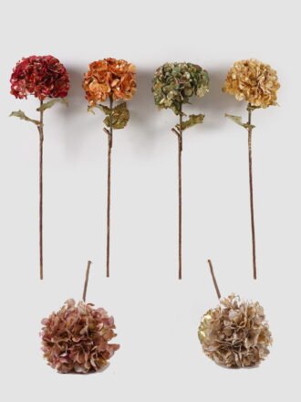 Artificial Flower 46*55cm Hydrangea  single stem GS-35124008-W1 Single Flowers 3,000+ sqm showroom with thousands of artificial flowers, plants & trees ready for global sourcing.