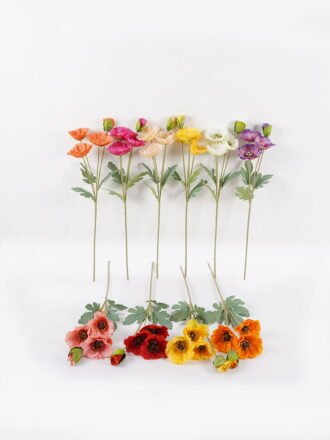 Artificial Flower 14*14*62cm Rose *3 single stem GS-76824010-R1 2025Feb 3,000+ sqm showroom with thousands of artificial flowers, plants & trees ready for global sourcing.