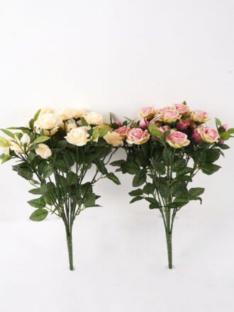 Artificial Flower 30*30*47cm Rose *15 bush GS-61524042 2025Jan 3,000+ sqm showroom with thousands of artificial flowers, plants & trees ready for global sourcing.