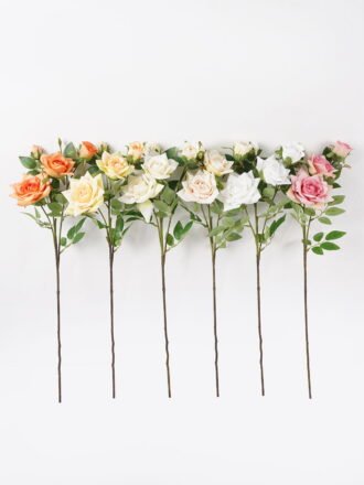 Artificial Flower 16*16*64cm Rose *4 single stem GS-76824003-W2 2025Feb 3,000+ sqm showroom with thousands of artificial flowers, plants & trees ready for global sourcing.