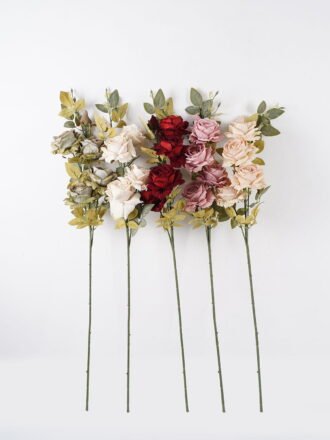 Artificial Flower 15*12*73cm Rose *3 single stem GS-39624016 Single Flowers 3,000+ sqm showroom with thousands of artificial flowers, plants & trees ready for global sourcing.