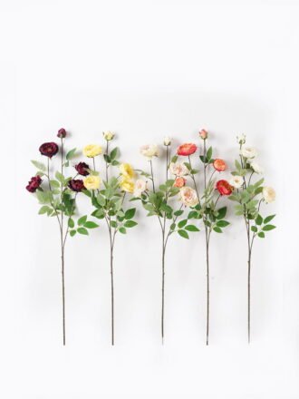 Artificial Flower 17*17*88cm Rose *5 single stem GS-76824008-R1 2025Feb 3,000+ sqm showroom with thousands of artificial flowers, plants & trees ready for global sourcing.