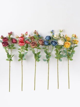 Artificial Flower 18*18*68cm Rose *6 single stem GS-76824014-R2 2025Feb 3,000+ sqm showroom with thousands of artificial flowers, plants & trees ready for global sourcing.