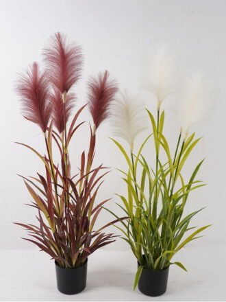 Artificial Grass 43*43*120cm Grass *5 in PP pot GS-61924080 2025Jan 3,000+ sqm showroom with thousands of artificial flowers, plants & trees ready for global sourcing.