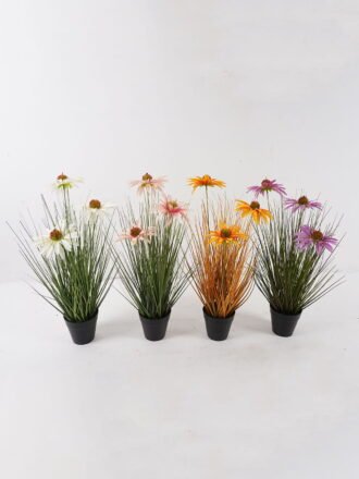 Artificial Grass 34*34*70cm sunflower *5 in PP pot GS-61924085 2025Jan 3,000+ sqm showroom with thousands of artificial flowers, plants & trees ready for global sourcing.