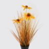 Artificial Grass 30*30*50cm sunflower  *3 in PP pot GS-61924084 2025Jan YeahFlower is one of Chinese leading OEM manufacturers and exporters , supplying the silk flowers, wholesale artificial trees