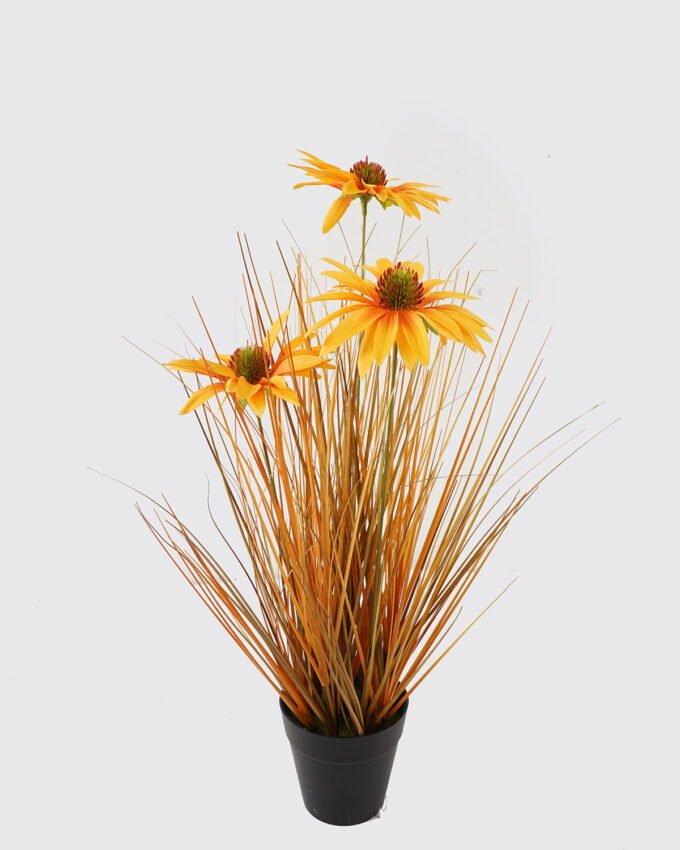 Artificial Grass 30*30*50cm sunflower  *3 in PP pot GS-61924084 2025Jan YeahFlower is one of Chinese leading OEM manufacturers and exporters , supplying the silk flowers, wholesale artificial trees