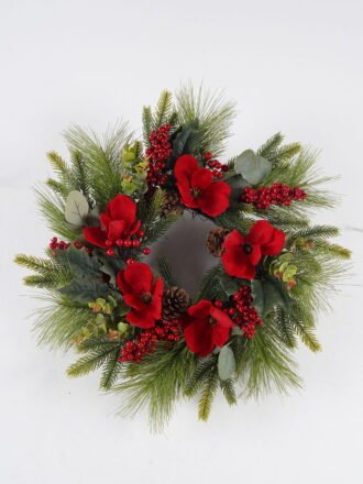Artificial Plant 50cm Christmas wreath GS-54024117 2025Jan 3,000+ sqm showroom with thousands of artificial flowers, plants & trees ready for global sourcing.