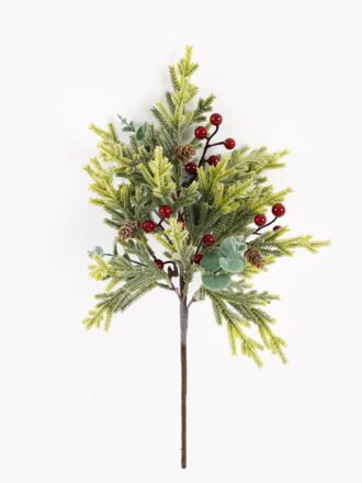 Artificial Plant 20*13*46cm Christmas leaf single stem GS-76024037 2025Feb 3,000+ sqm showroom with thousands of artificial flowers, plants & trees ready for global sourcing.