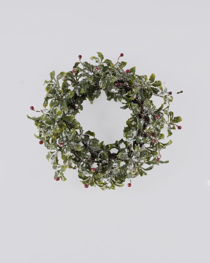 Artificial Plant 61*61cm leaf berry Wreath GS-54024045 2025Jan YeahFlower is one of Chinese leading OEM manufacturers and exporters , supplying the silk flowers, wholesale artificial trees