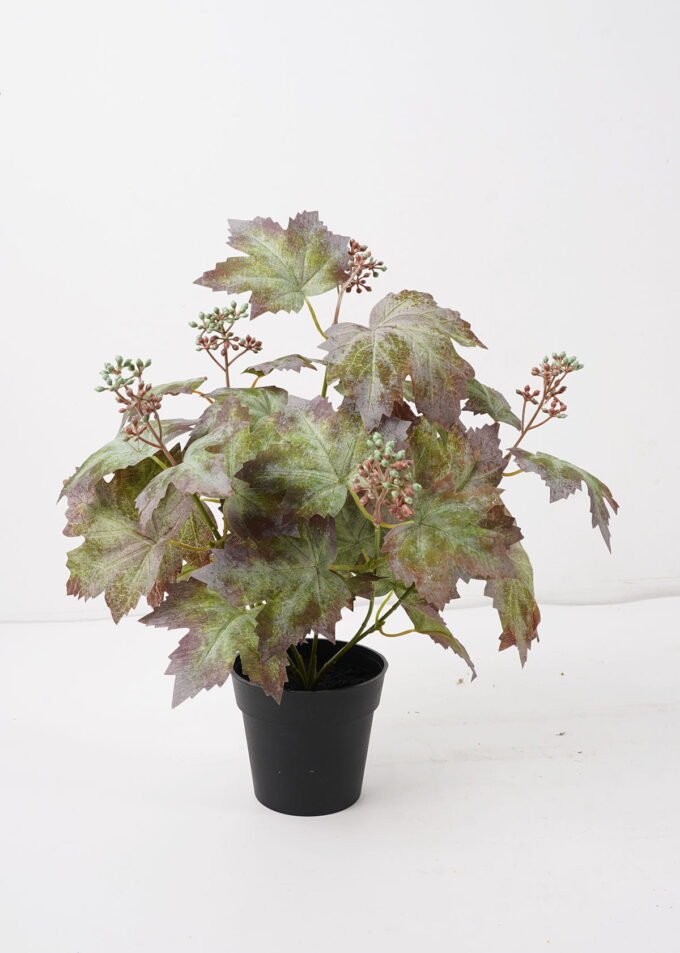 Artificial Table Plants 30*30*35cm Grape leaves in PP pot GS-03324043-R1 2024Dec YeahFlower is one of Chinese leading OEM manufacturers and exporters , supplying the silk flowers, wholesale artificial trees