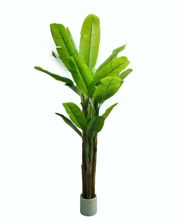 Artificial Tree 110*110*250cm   Banana tree*3 in PP pot/9 lvs GS-30424074KD 2024Dec YeahFlower is one of Chinese leading OEM manufacturers and exporters , supplying the silk flowers, wholesale artificial trees