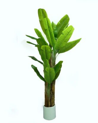 Artificial Tree 120*120*300cm   Banana tree *4 in PP pot/30 lvs GS-30424075KD 2024Dec YeahFlower is one of Chinese leading OEM manufacturers and exporters , supplying the silk flowers, wholesale artificial trees