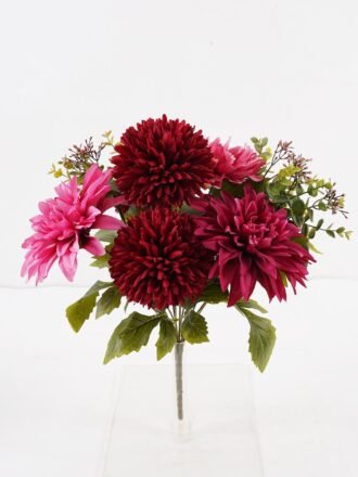 Artificial Flower 35*35*42cm Dahlia *9 bush GS-38024005-O1 Flowers Bush 3,000+ sqm showroom with thousands of artificial flowers, plants & trees ready for global sourcing.
