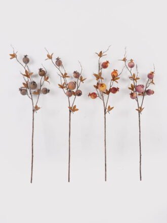 Artificial Branch fruit 75cm Pomegranate *5 single stem GS-77625005DUP-O1 2025Apr 3,000+ sqm showroom with thousands of artificial flowers, plants & trees ready for global sourcing.