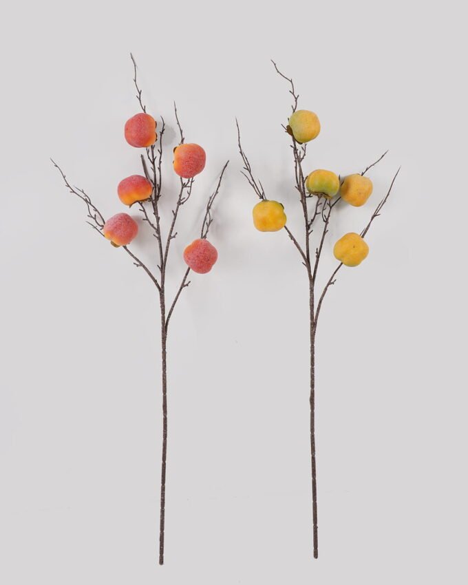 Artificial Branch fruit 95cm Persimmon *5 single stem GS-77625010DUP 2025Apr YeahFlower is one of Chinese leading OEM manufacturers and exporters , supplying the silk flowers, wholesale artificial trees