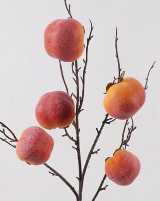 Artificial Branch fruit 95cm Persimmon *5 single stem GS-77625010DUP 2025Apr YeahFlower is one of Chinese leading OEM manufacturers and exporters , supplying the silk flowers, wholesale artificial trees