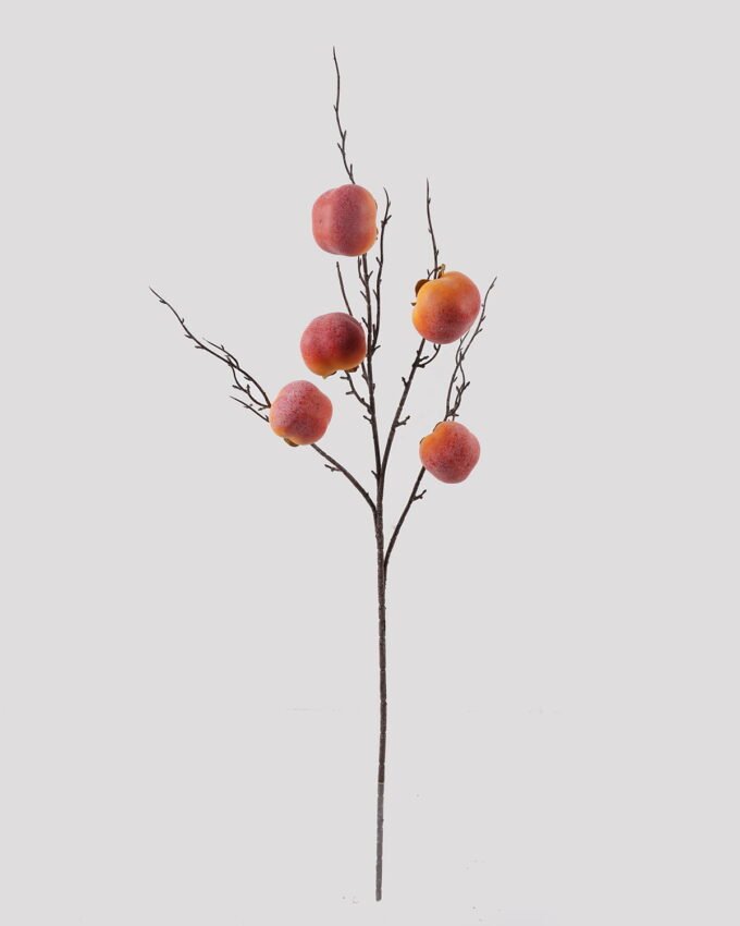 Artificial Branch fruit 95cm Persimmon *5 single stem GS-77625010DUP 2025Apr YeahFlower is one of Chinese leading OEM manufacturers and exporters , supplying the silk flowers, wholesale artificial trees