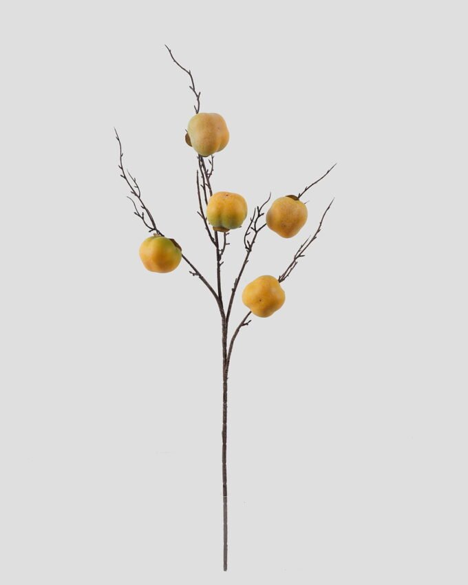 Artificial Branch fruit 95cm Persimmon *5 single stem GS-77625010DUP 2025Apr YeahFlower is one of Chinese leading OEM manufacturers and exporters , supplying the silk flowers, wholesale artificial trees