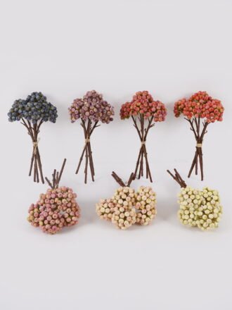 Artificial Branch fruit 16*16*34cm Fruit *5 bush GS-57724001-Z3 2025Mar 3,000+ sqm showroom with thousands of artificial flowers, plants & trees ready for global sourcing.