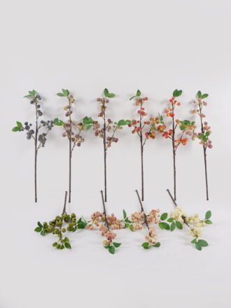 Artificial Branch fruit 17*17*56cm Apple single stem/3 lvs GS-57724007-O1 2025Mar 3,000+ sqm showroom with thousands of artificial flowers, plants & trees ready for global sourcing.