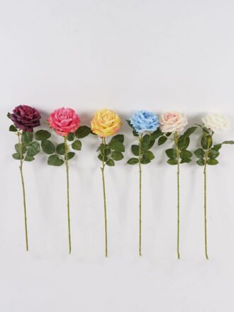 Artificial Flower 12*12*51cm Rose single stem GS-64725002DUP-Y1 2025Mar 3,000+ sqm showroom with thousands of artificial flowers, plants & trees ready for global sourcing.
