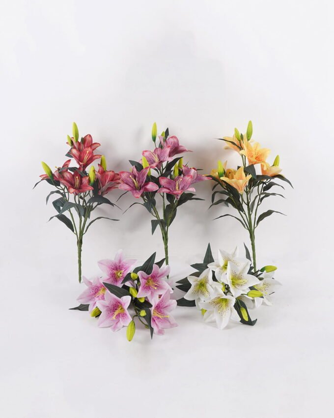 Artificial Flower 28*28**65cm Lilies *5 bush GS-64725005DUP 2025Mar YeahFlower is one of Chinese leading OEM manufacturers and exporters , supplying the silk flowers, wholesale artificial trees