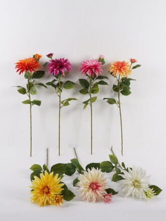 Artificial Flower 25*25*74cm Dahlia single stem GS-10624033CT-Y1 2025Mar 3,000+ sqm showroom with thousands of artificial flowers, plants & trees ready for global sourcing.
