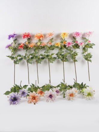 Artificial Flower 25*25*79cm Garden dahlia *3 single stem GS-71225004-C1 2025Mar 3,000+ sqm showroom with thousands of artificial flowers, plants & trees ready for global sourcing.