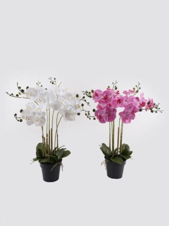 Artificial Flower 66*66*145cm Phalaenopsis *9 in PP pot GS-76324004CT-R 2025Mar 3,000+ sqm showroom with thousands of artificial flowers, plants & trees ready for global sourcing.