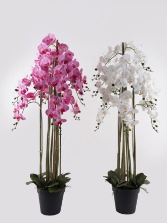 Artificial Flower 60*60*76cm Phalaenopsis *7 in PP pot GS-76324005CT 2025Mar 3,000+ sqm showroom with thousands of artificial flowers, plants & trees ready for global sourcing.
