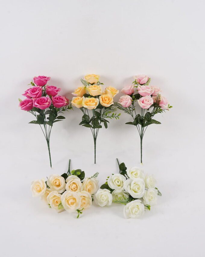 Artificial Flower 28*28*45cm Rose *8 bush GS-77025003DUP 2025Mar 3,000+ sqm showroom with thousands of artificial flowers, plants & trees ready for global sourcing.