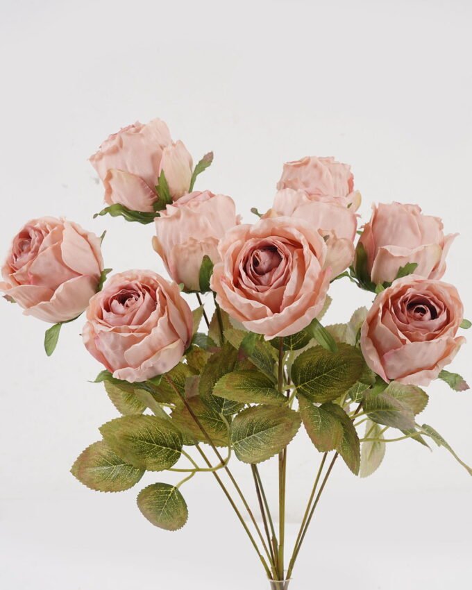 Artificial Flower 25*25*46cm Rose *9 bush GS-41624007-P1 2025Mar 3,000+ sqm showroom with thousands of artificial flowers, plants & trees ready for global sourcing.