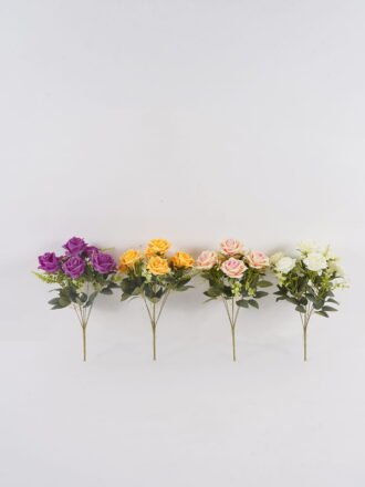 Artificial Flower 26*39CM Rose Bush*7 GS-55319006-Y1 2025Mar 3,000+ sqm showroom with thousands of artificial flowers, plants & trees ready for global sourcing.