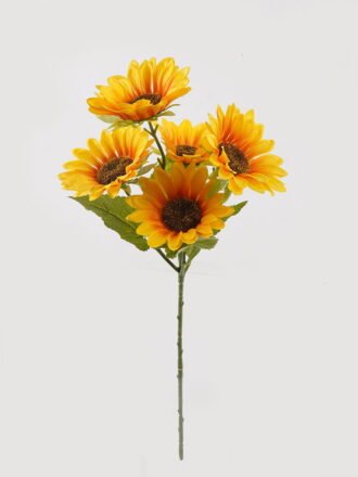 Artificial Flower 25*25*45cm Sunflower *5 bush GS-78025001DUP 2025Apr 3,000+ sqm showroom with thousands of artificial flowers, plants & trees ready for global sourcing.