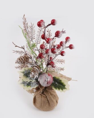 Artificial Plant 16*8*28cm Christmas apple GS-33524003KIK 2025Mar YeahFlower is one of Chinese leading OEM manufacturers and exporters , supplying the silk flowers, wholesale artificial trees