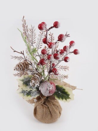Artificial Plant 17*9*27cm Christmas pine cone GS-33524002KIK 2025Mar 3,000+ sqm showroom with thousands of artificial flowers, plants & trees ready for global sourcing.
