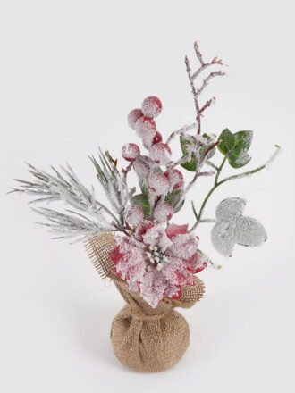 Artificial Plant 16*8*28cm Christmas apple GS-33524003KIK 2025Mar 3,000+ sqm showroom with thousands of artificial flowers, plants & trees ready for global sourcing.