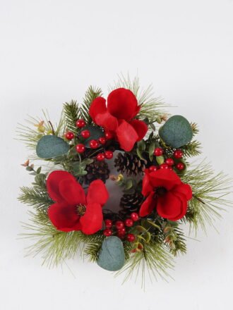 Artificial Plant 30*30cm Christmas wreath GS-54024155KIK 2025Mar 3,000+ sqm showroom with thousands of artificial flowers, plants & trees ready for global sourcing.